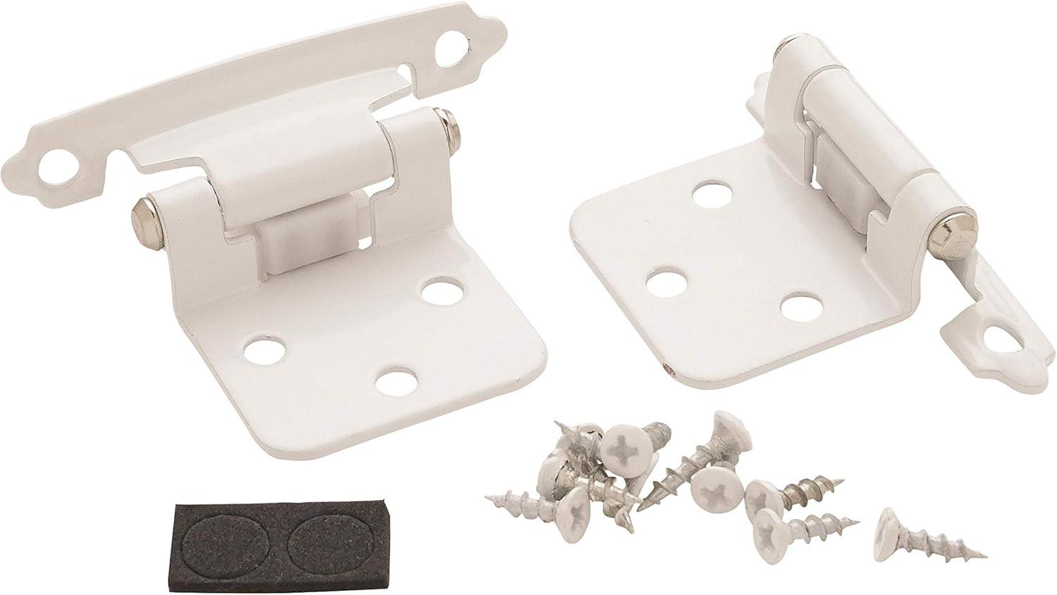 imageAmerock Cabinet Hinge Variable Overlay inge White 2 Pack SelfClosing inge Face Mount inge Cabinet Door inge