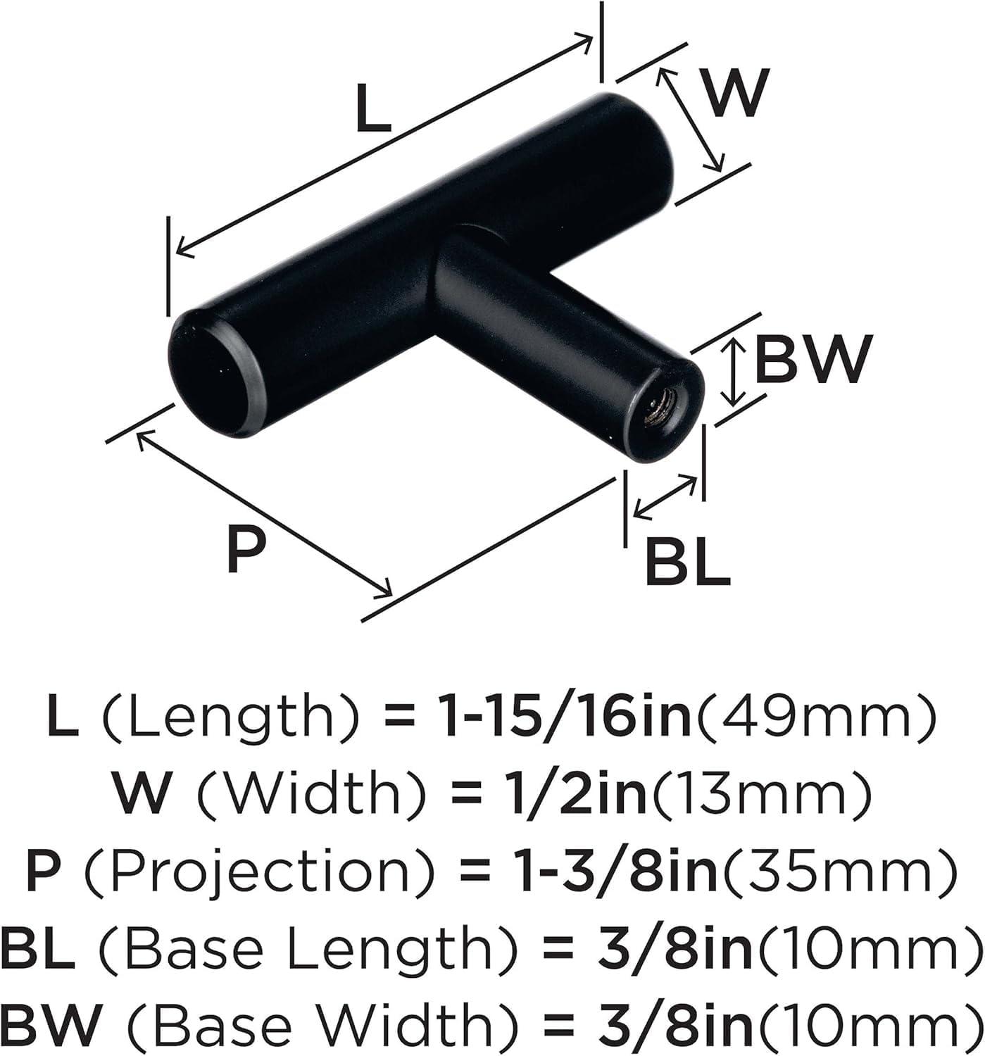imageAmerock Cabinet Knob Black Bronze 11516 inch 49 mm Length Bar Pulls 1 Pack Drawer Knob Cabinet HardwareBlack Bronze