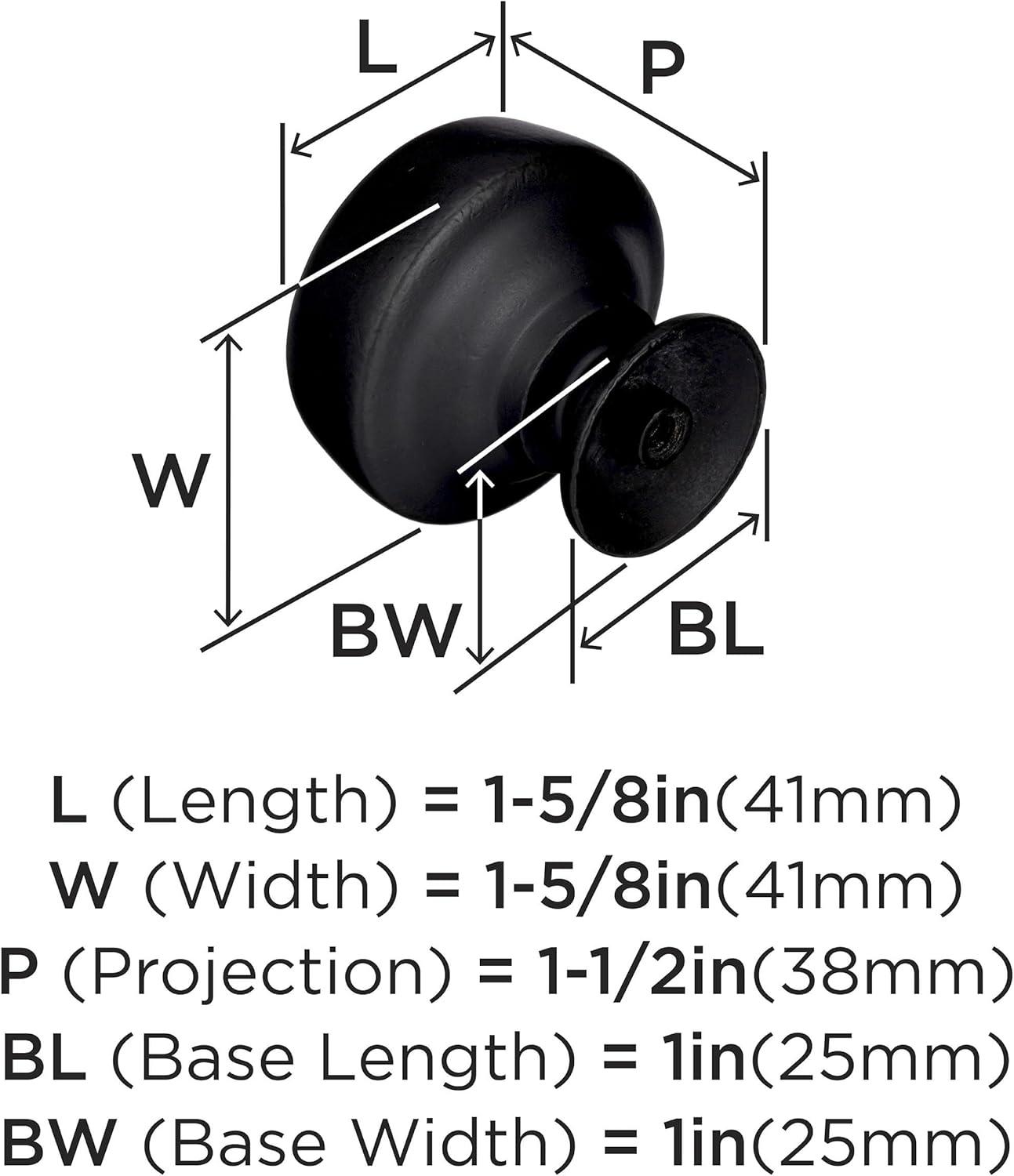 imageAmerock Cabinet Knob Black Bronze 1316 inch 30 mm Diameter Kane 1 Pack Drawer Knob Cabinet HardwareBlack Bronze