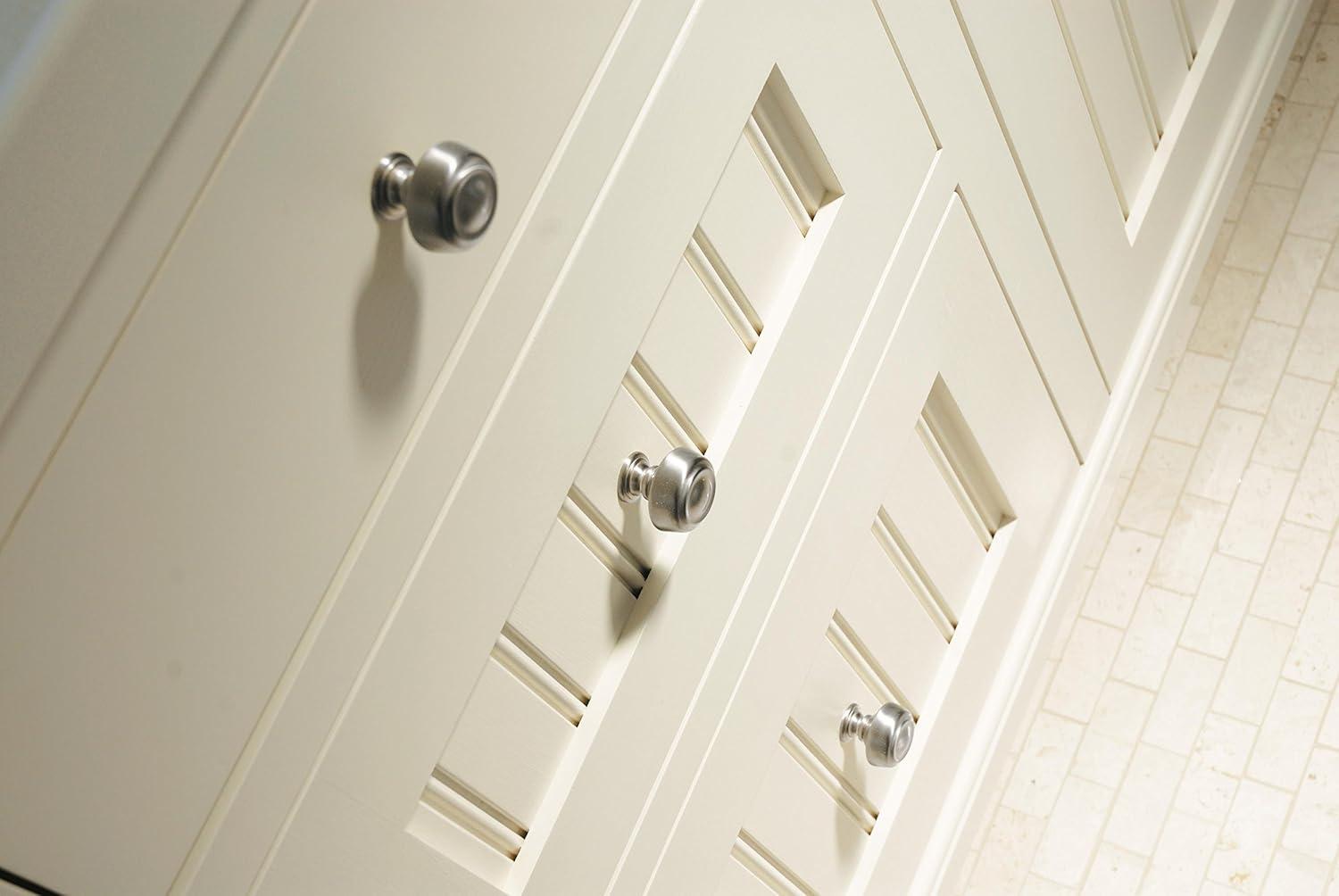 imageAmerock Cabinet Knob Black Bronze 1316 inch 30 mm Diameter Kane 1 Pack Drawer Knob Cabinet HardwareSatin Nickel