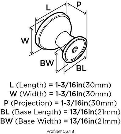 imageAmerock Cabinet Knob Black Bronze 1316 inch 30 mm Diameter Westerly 1 Pack Drawer Knob Cabinet HardwareSatin Nickel