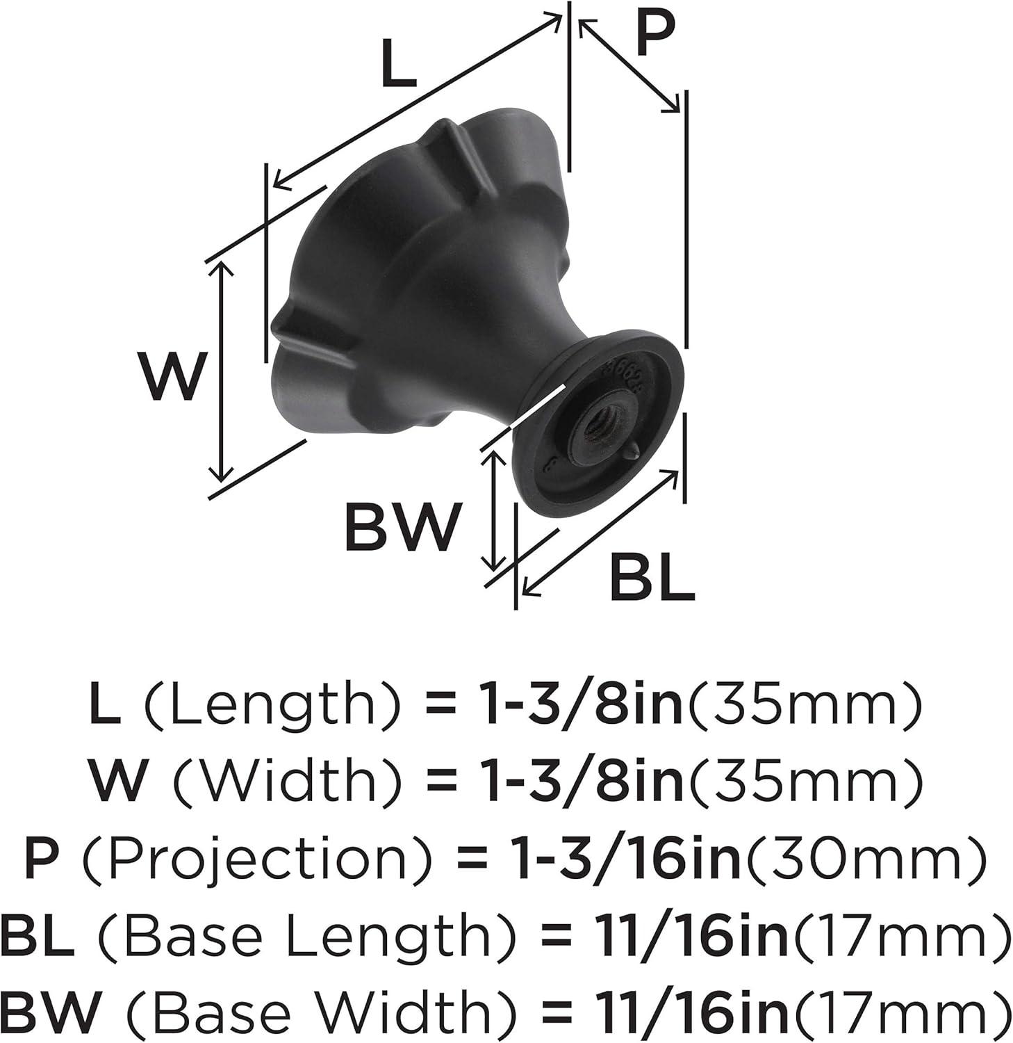 imageAmerock Cabinet Knob Black Bronze 134 inch 44 mm Diameter Grace Revitalize 1 Pack Drawer Knob Cabinet HardwareBlack Bronze