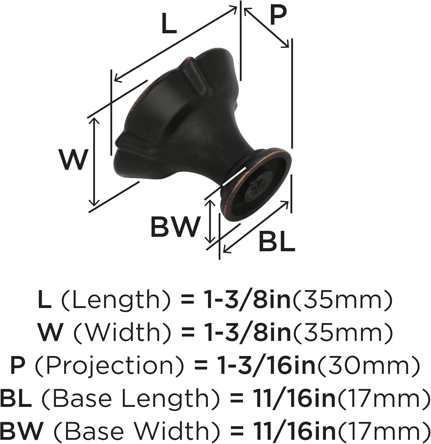 imageAmerock Cabinet Knob Black Bronze 134 inch 44 mm Diameter Grace Revitalize 1 Pack Drawer Knob Cabinet HardwareOil Rubbed Bronze