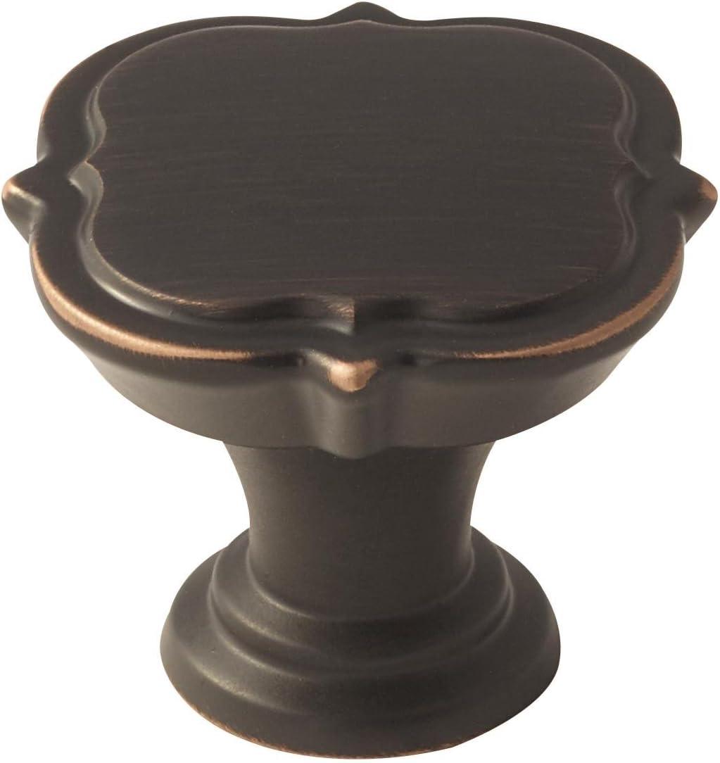 imageAmerock Cabinet Knob Black Bronze 134 inch 44 mm Diameter Grace Revitalize 1 Pack Drawer Knob Cabinet HardwareOil Rubbed Bronze