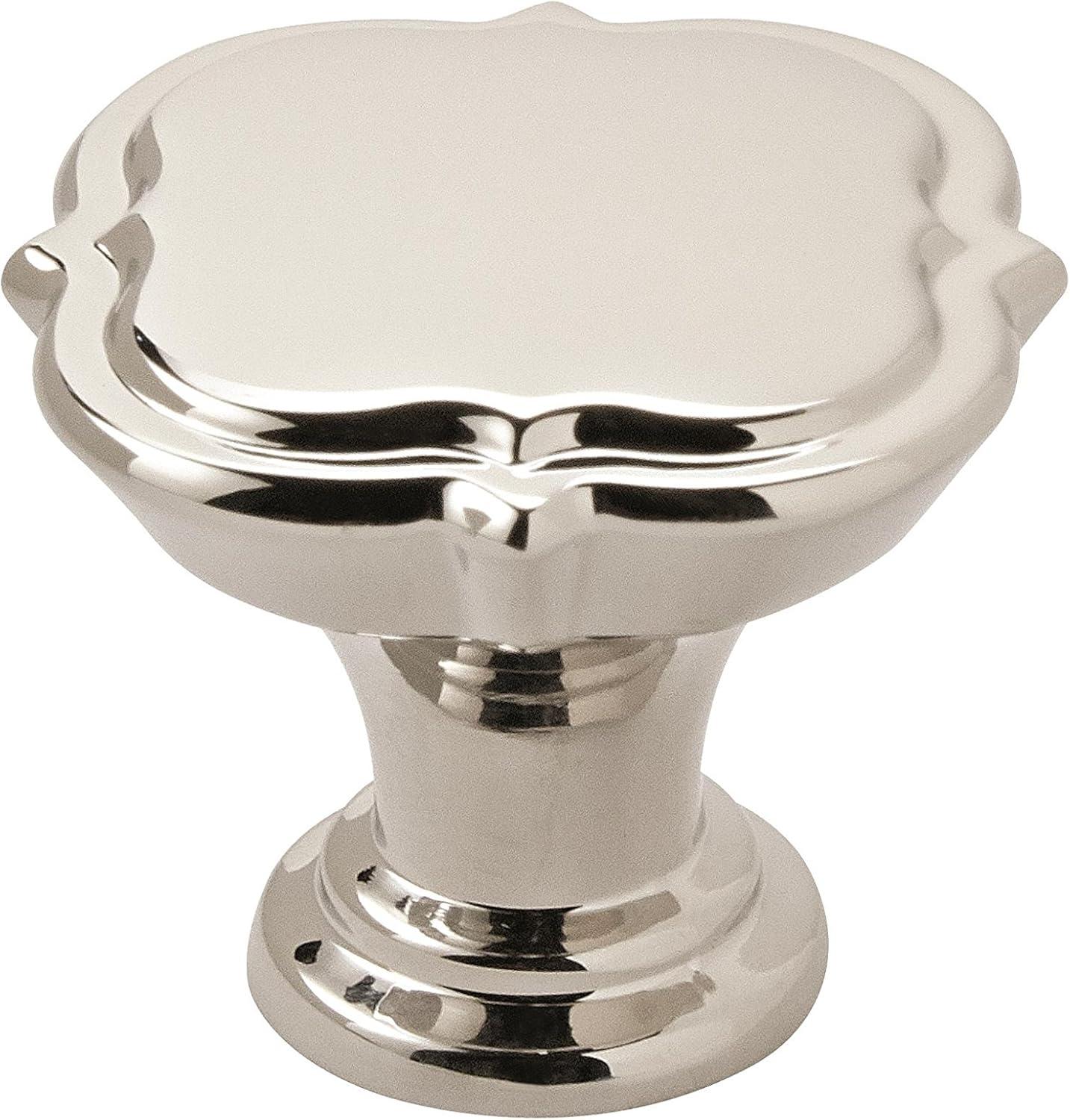 imageAmerock Cabinet Knob Black Bronze 134 inch 44 mm Diameter Grace Revitalize 1 Pack Drawer Knob Cabinet HardwarePolished Nickel