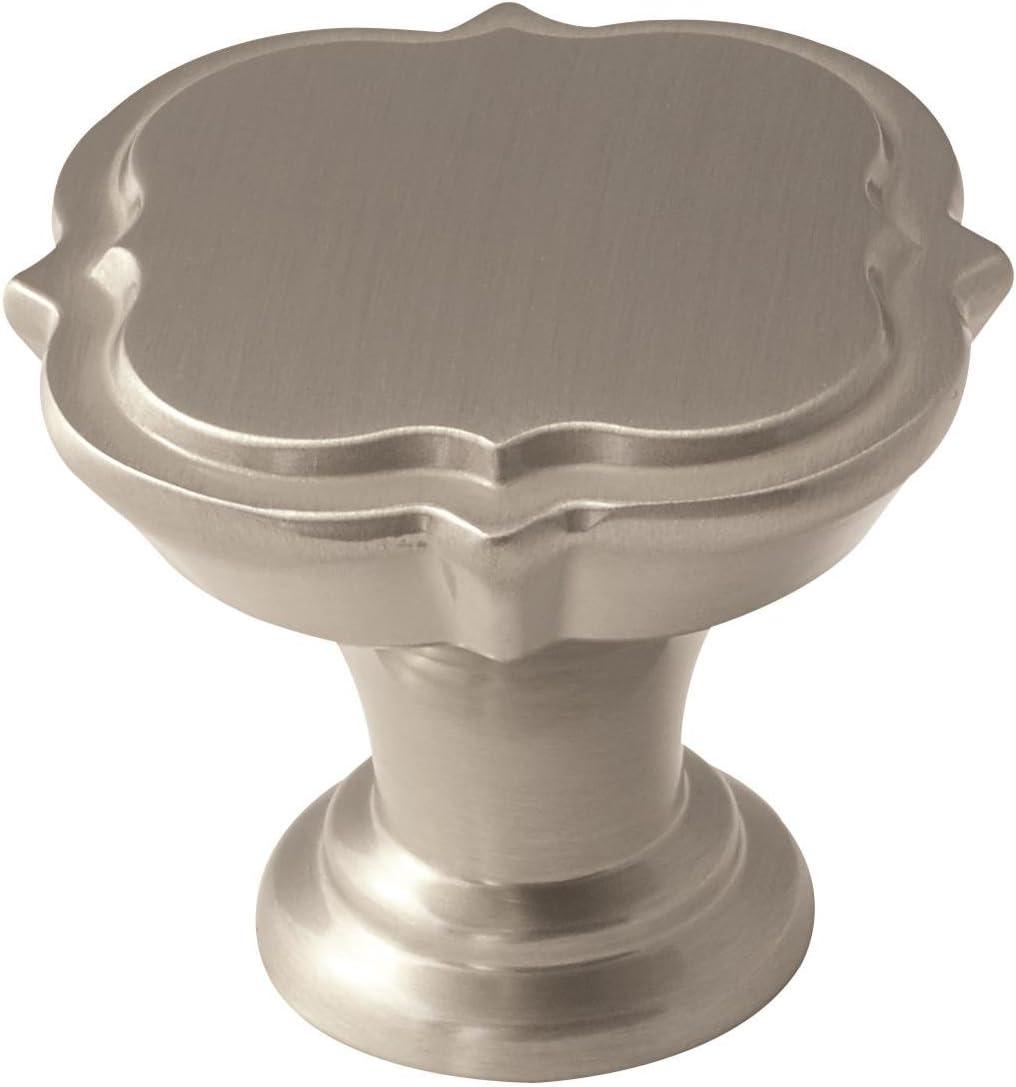 imageAmerock Cabinet Knob Black Bronze 134 inch 44 mm Diameter Grace Revitalize 1 Pack Drawer Knob Cabinet HardwareSatin Nickel