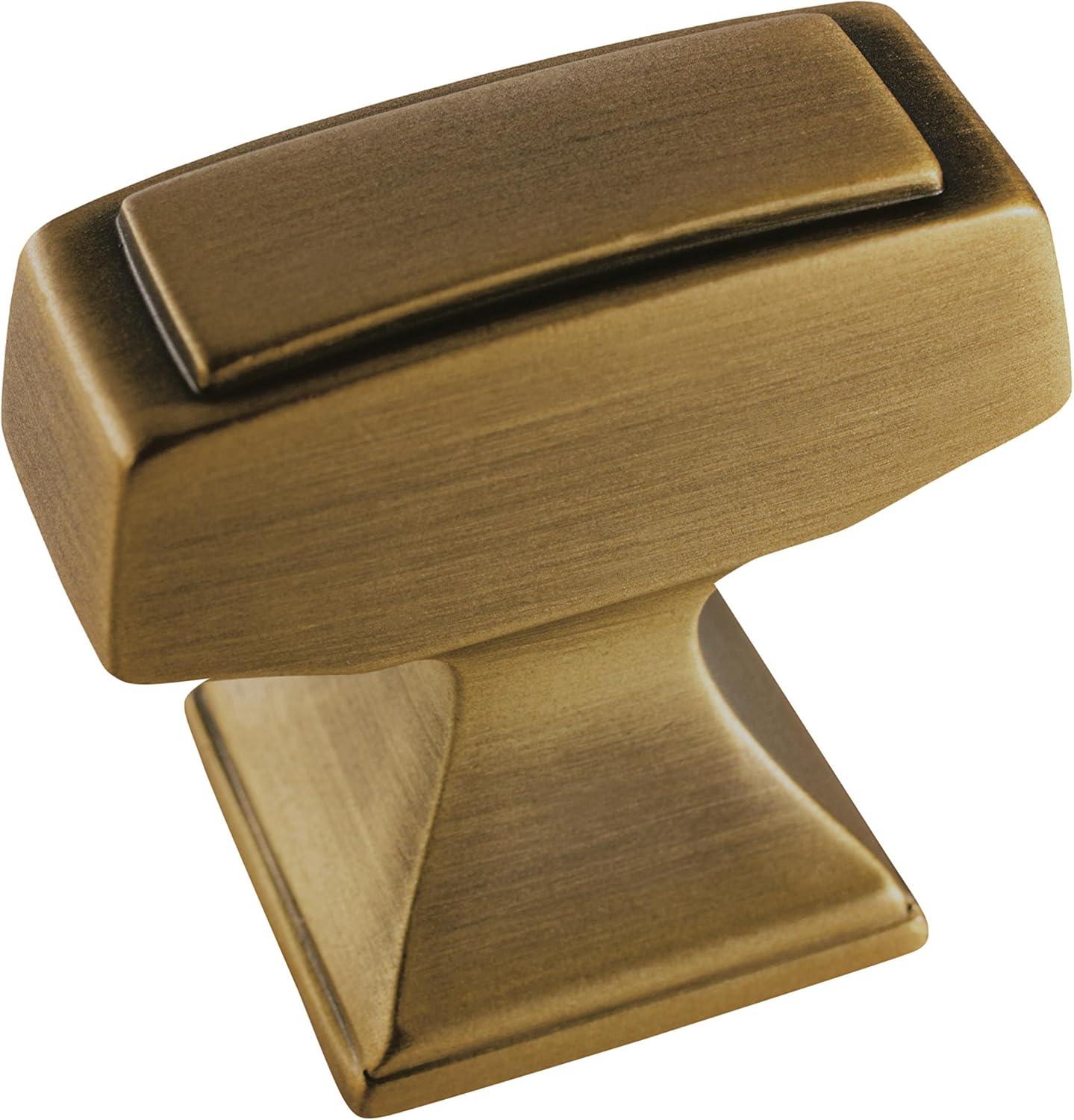 imageAmerock Cabinet Knob Champagne Bronze 112 inch 38 mm Length Mulholland 1 Pack Drawer Knob Cabinet HardwareGilded Bronze