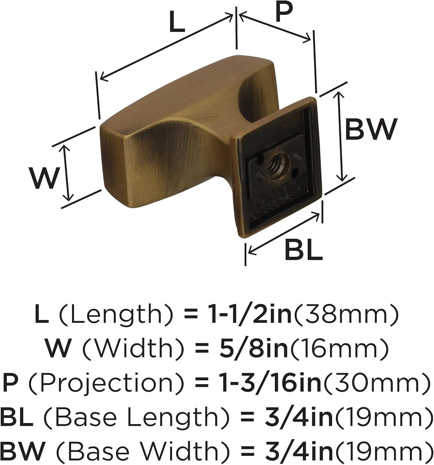 imageAmerock Cabinet Knob Champagne Bronze 112 inch 38 mm Length Mulholland 1 Pack Drawer Knob Cabinet HardwareGilded Bronze