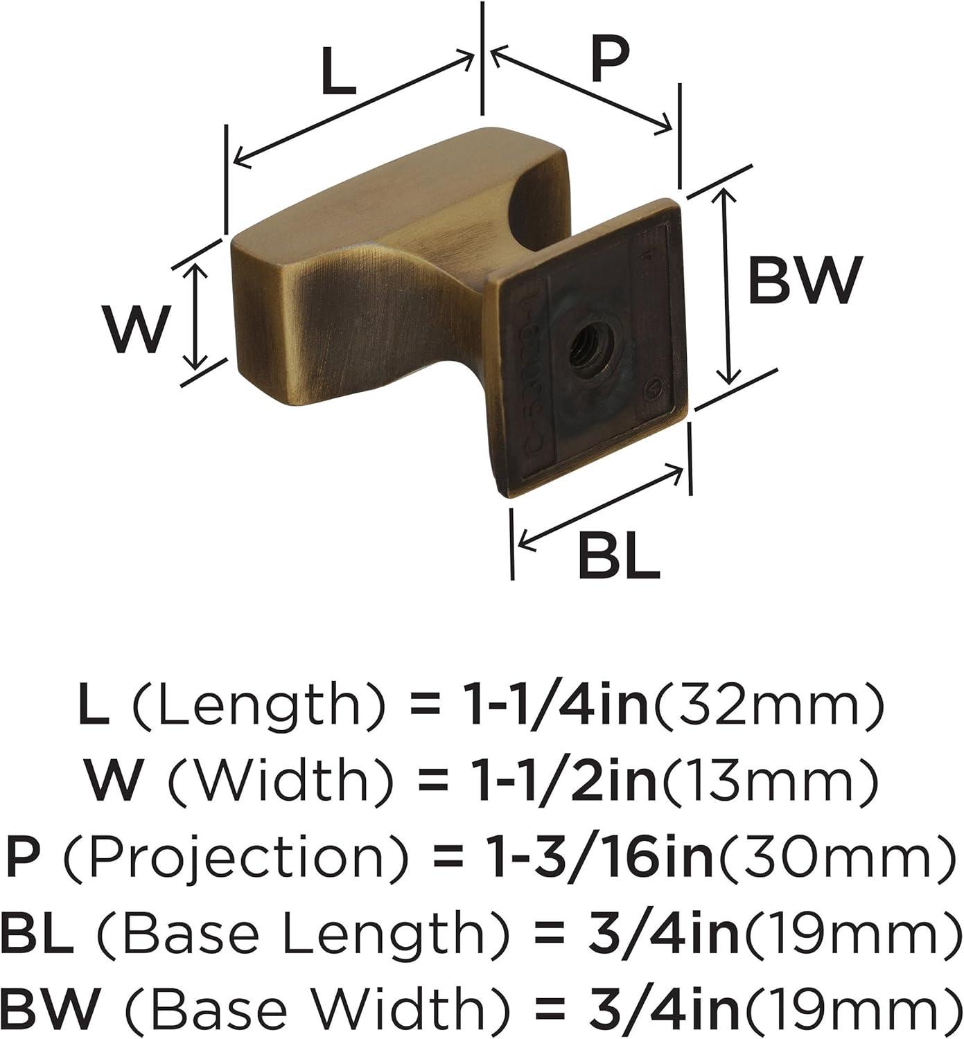 imageAmerock Cabinet Knob Champagne Bronze 112 inch 38 mm Length Mulholland 1 Pack Drawer Knob Cabinet HardwareGilded Bronze