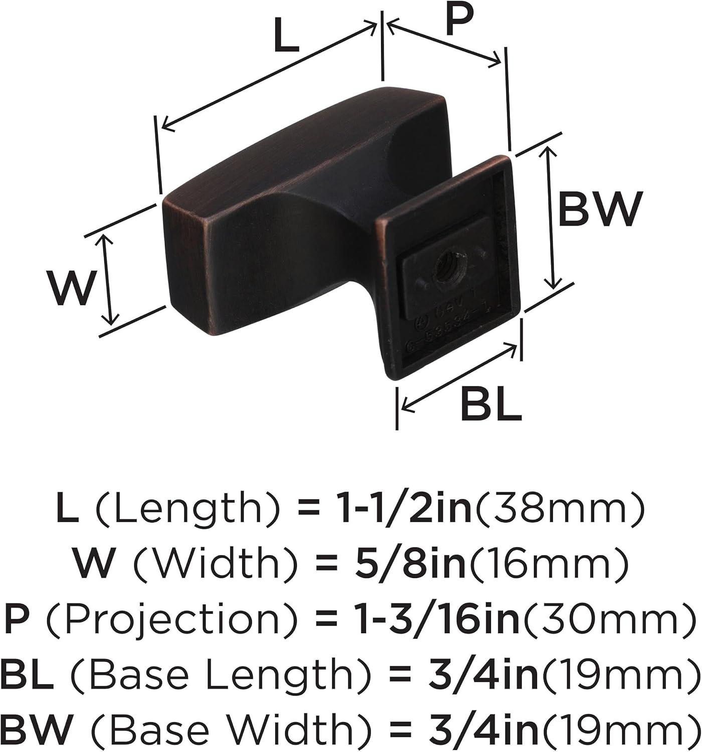 imageAmerock Cabinet Knob Champagne Bronze 112 inch 38 mm Length Mulholland 1 Pack Drawer Knob Cabinet HardwareOil Rubbed Bronze