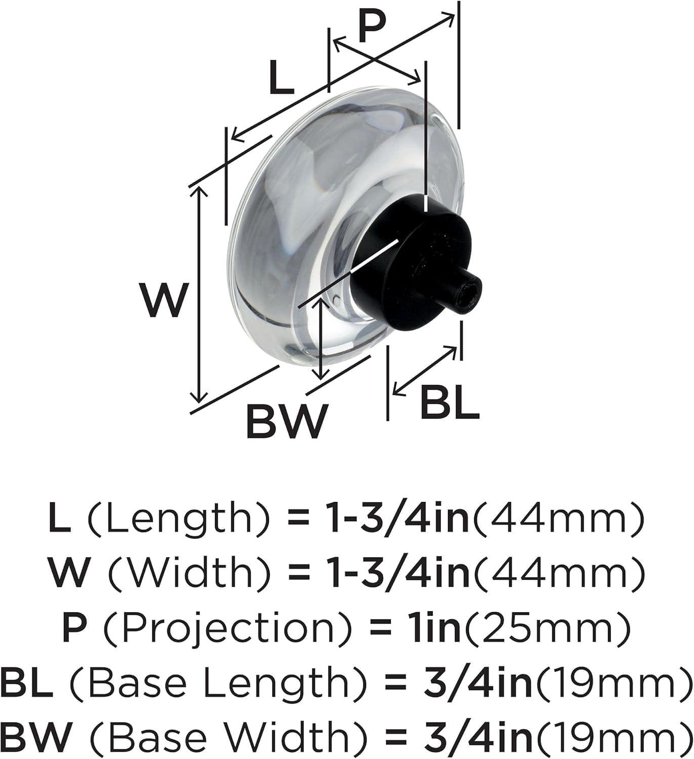 imageAmerock Cabinet Knob ClearOilRubbed Bronze 134 inch 44 mm Diameter Glacio 1 Pack Drawer Knob Cabinet HardwareClearBlack Bronze