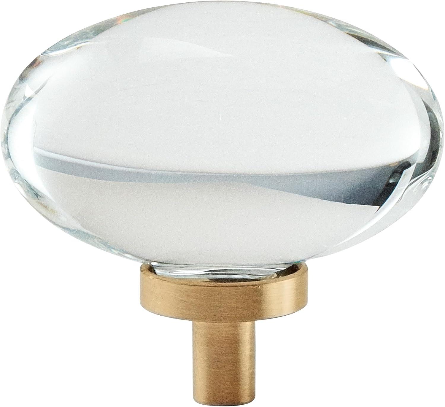 imageAmerock Cabinet Knob ClearOilRubbed Bronze 134 inch 44 mm Diameter Glacio 1 Pack Drawer Knob Cabinet HardwareClearChampagne Bronze