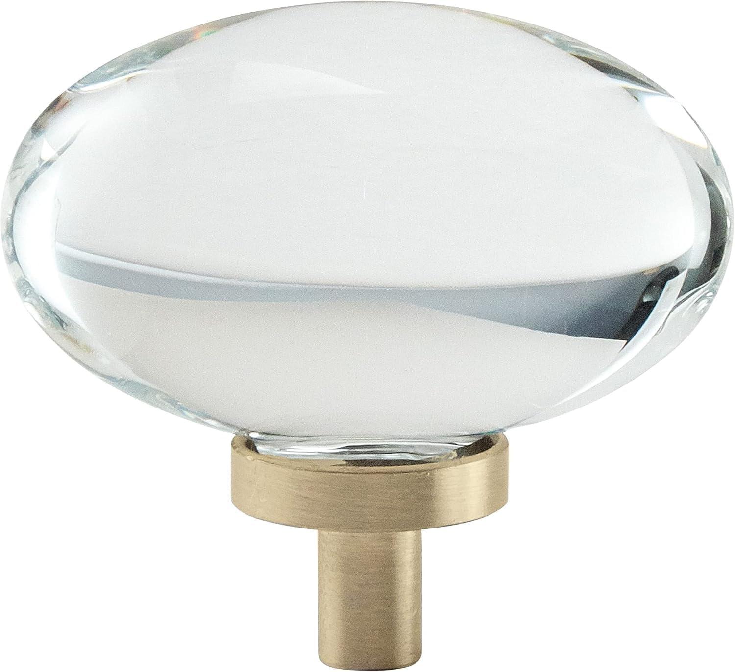 imageAmerock Cabinet Knob ClearOilRubbed Bronze 134 inch 44 mm Diameter Glacio 1 Pack Drawer Knob Cabinet HardwareClearGolden Champagne