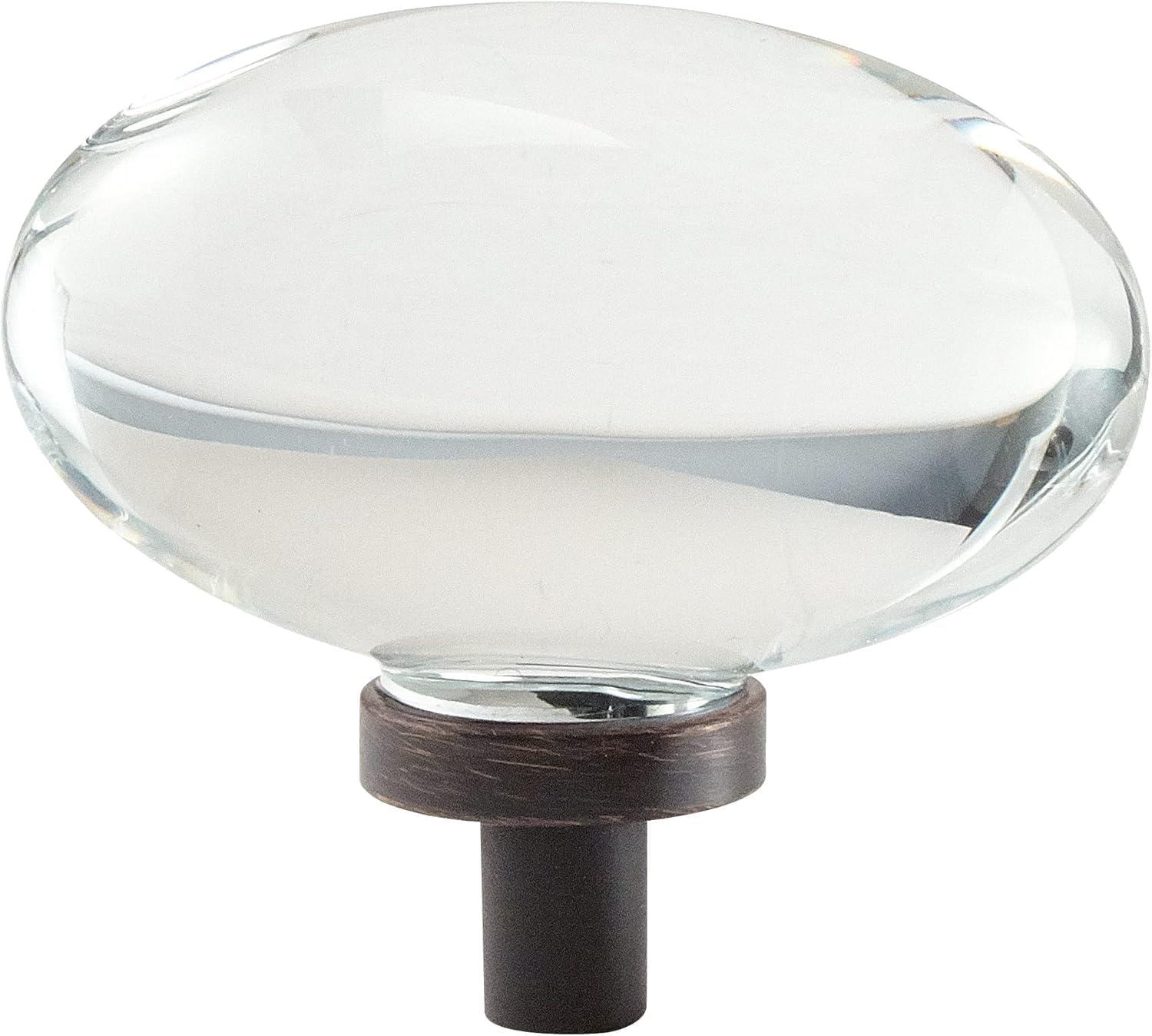imageAmerock Cabinet Knob ClearOilRubbed Bronze 134 inch 44 mm Diameter Glacio 1 Pack Drawer Knob Cabinet HardwareClearOilRubbed Bronze