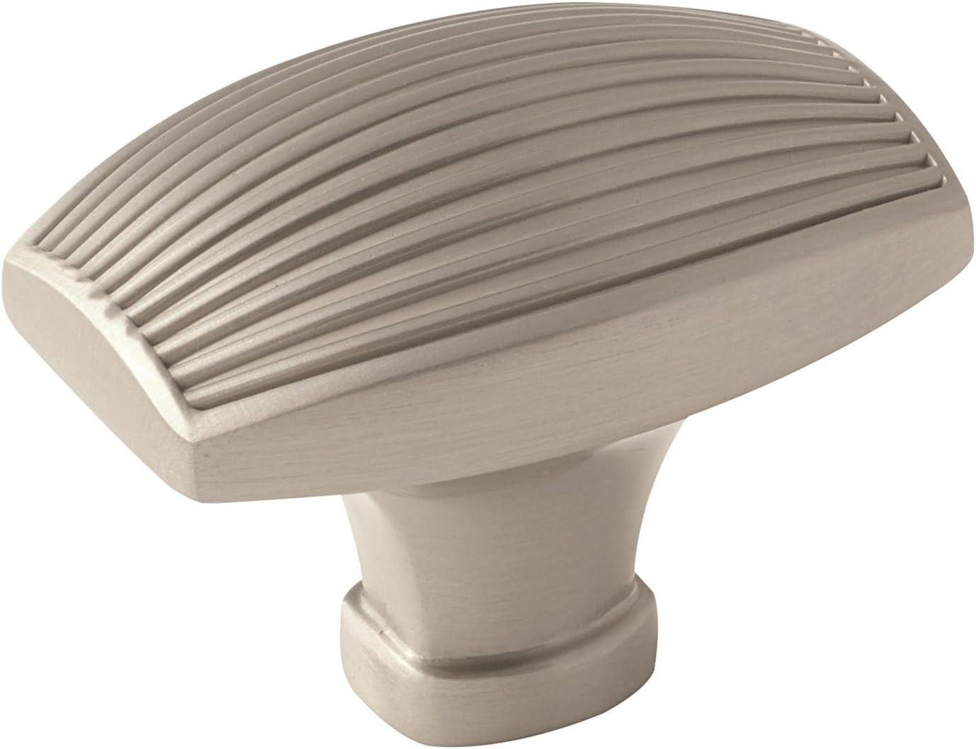 imageAmerock Cabinet Knob Golden Champagne 112 inch 38 mm Length Sea Grass 1 Pack Drawer Knob Cabinet HardwareSatin Nickel
