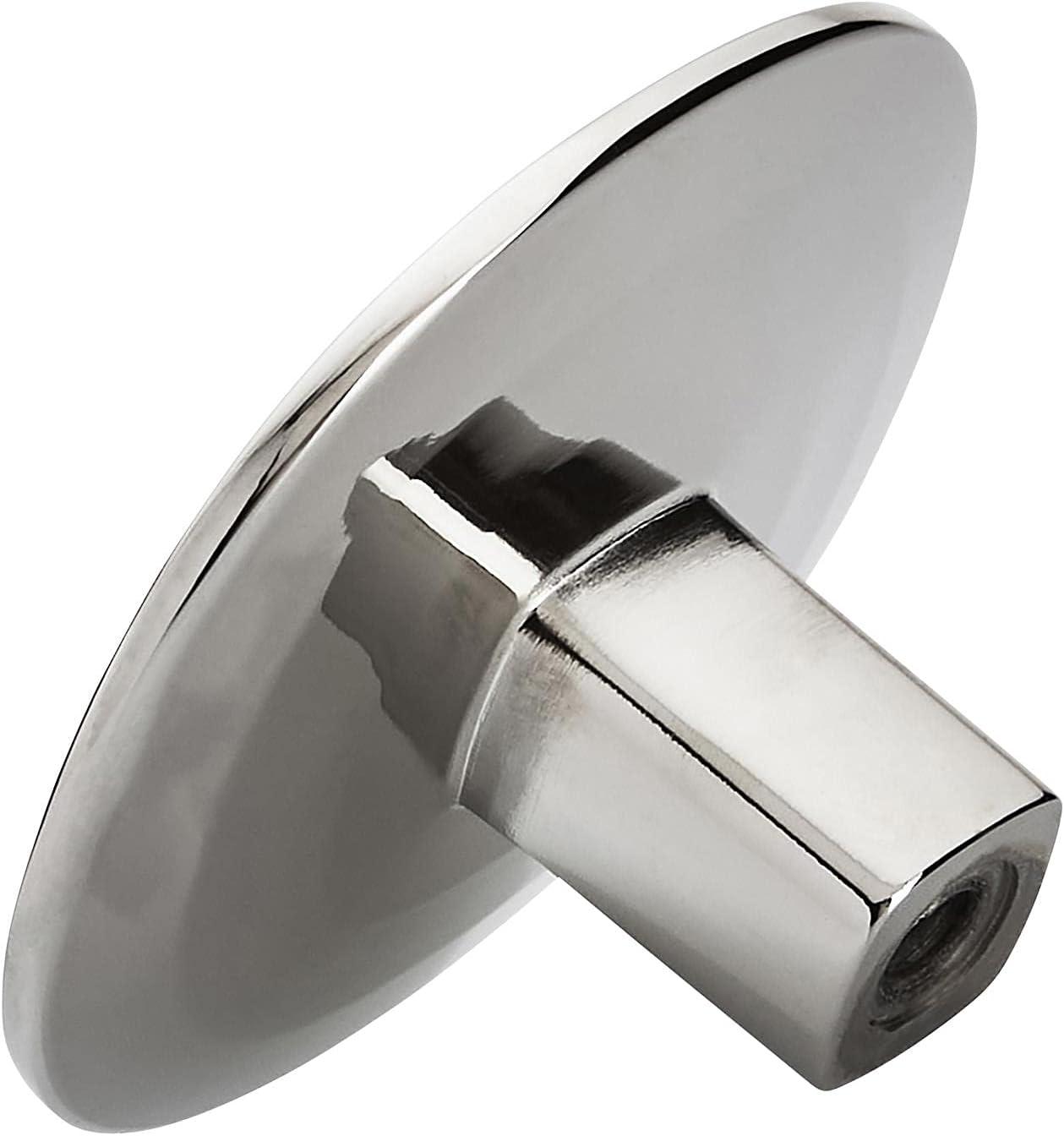 imageAmerock Cabinet Knob Golden Champagne 1916 inch 40 mm Diameter Concentric 1 Pack Drawer Knob Cabinet HardwarePolished Nickel