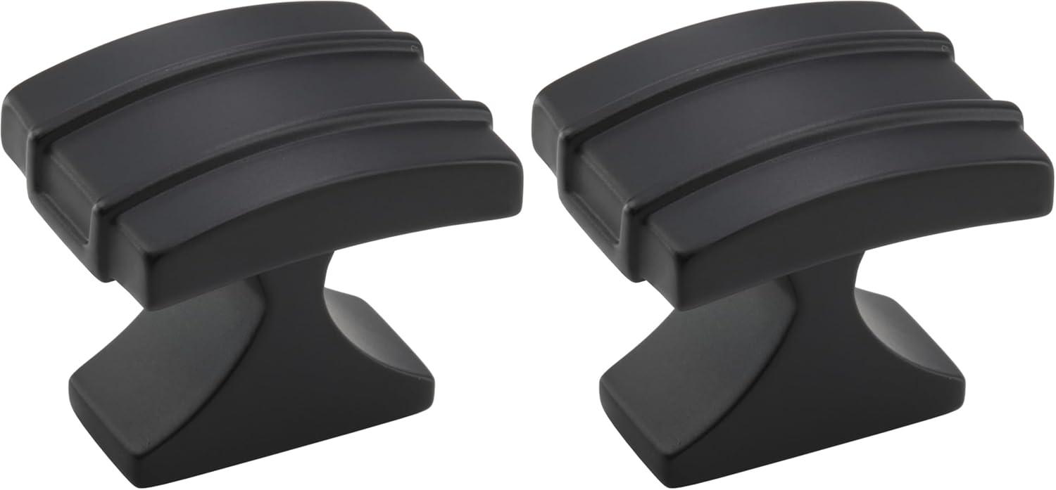 imageAmerock Cabinet Knob Matte Black 112 inch 38 mm Length Davenport 1 Pack Drawer Knob Cabinet HardwareMatte Black