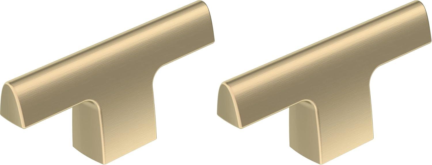 imageAmerock Cabinet Knob Matte Black 114 inch 32 mm Diameter Riva 1 Pack Drawer Knob Cabinet HardwareGolden Champagne