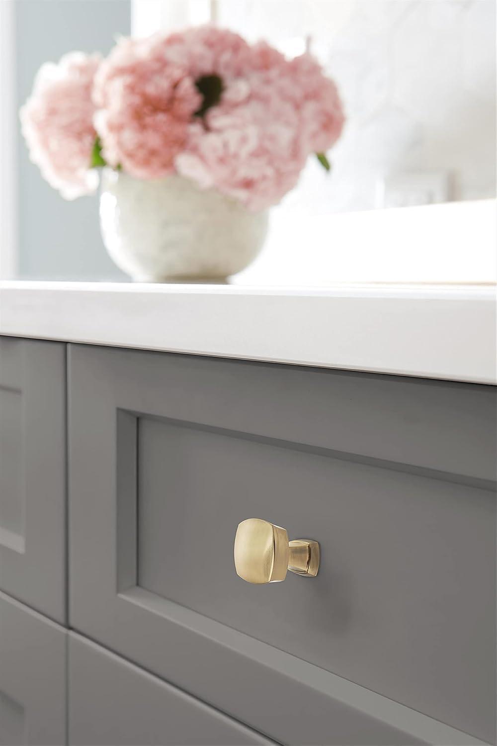 imageAmerock Cabinet Knob Matte Black 114 inch 32 mm Length Stature 1 Pack Drawer Knob Cabinet HardwareGolden Champagne