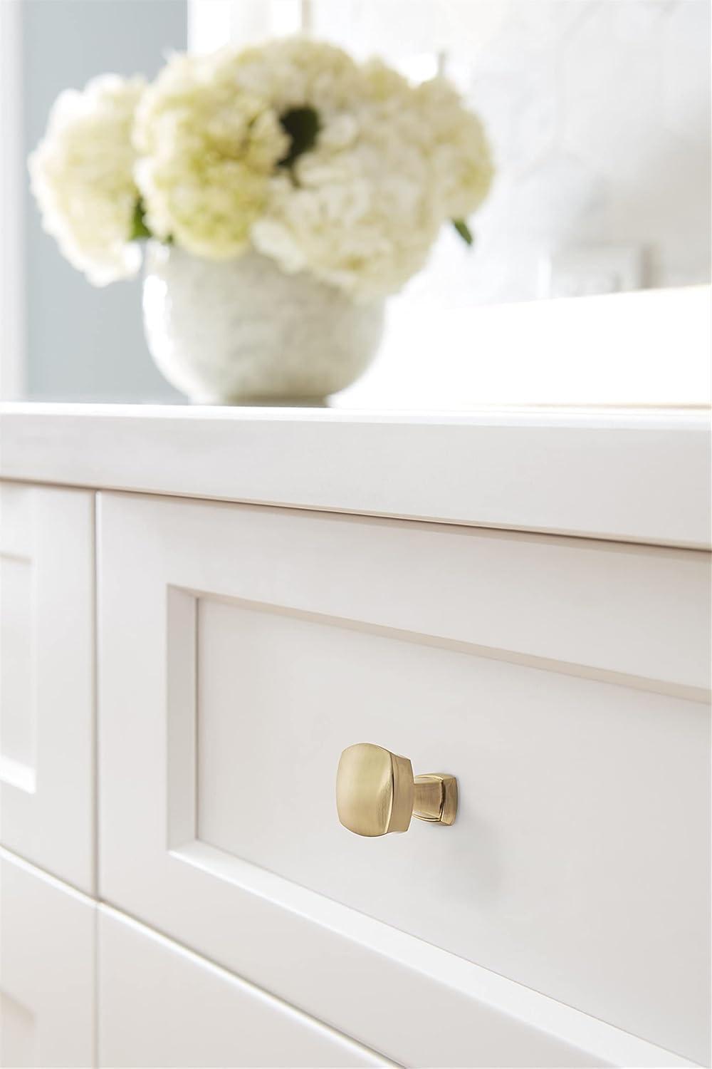 imageAmerock Cabinet Knob Matte Black 114 inch 32 mm Length Stature 1 Pack Drawer Knob Cabinet HardwareGolden Champagne