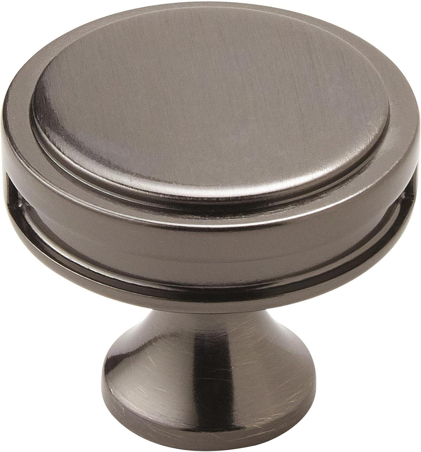 imageAmerock Cabinet Knob Matte Black 138 inch 35 mm Diameter Oberon 1 Pack Drawer Knob Cabinet HardwareGunmetal