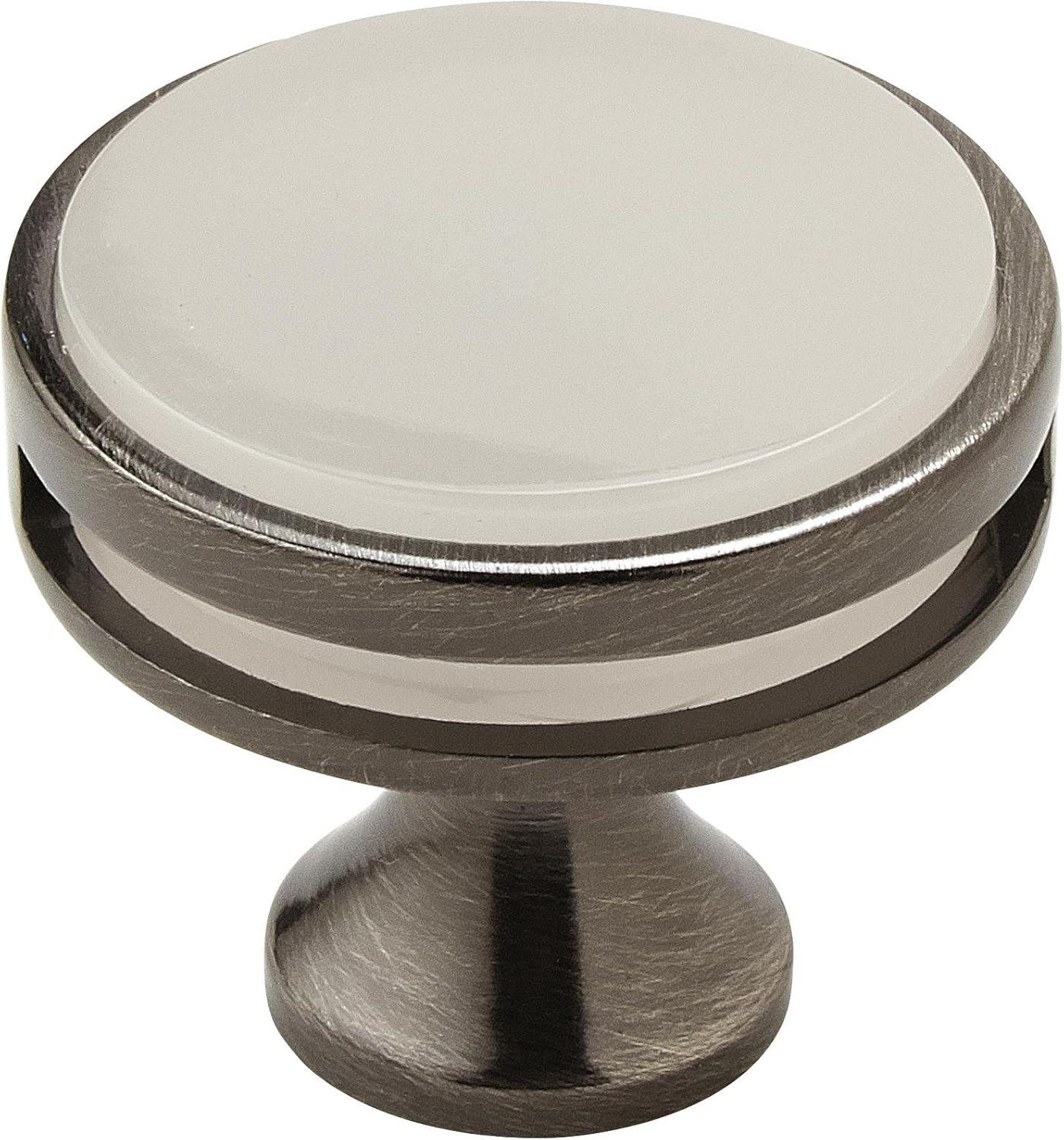 imageAmerock Cabinet Knob Matte Black 138 inch 35 mm Diameter Oberon 1 Pack Drawer Knob Cabinet HardwareGunmetalFrosted