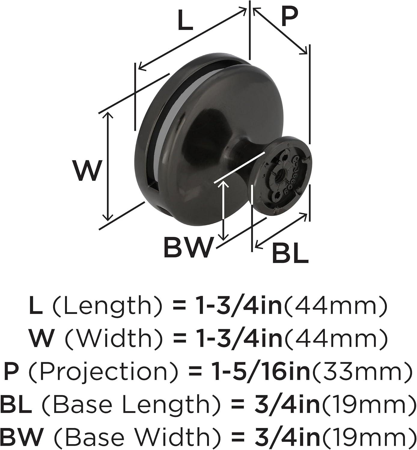 imageAmerock Cabinet Knob Matte Black 138 inch 35 mm Diameter Oberon 1 Pack Drawer Knob Cabinet HardwareGunmetalFrosted