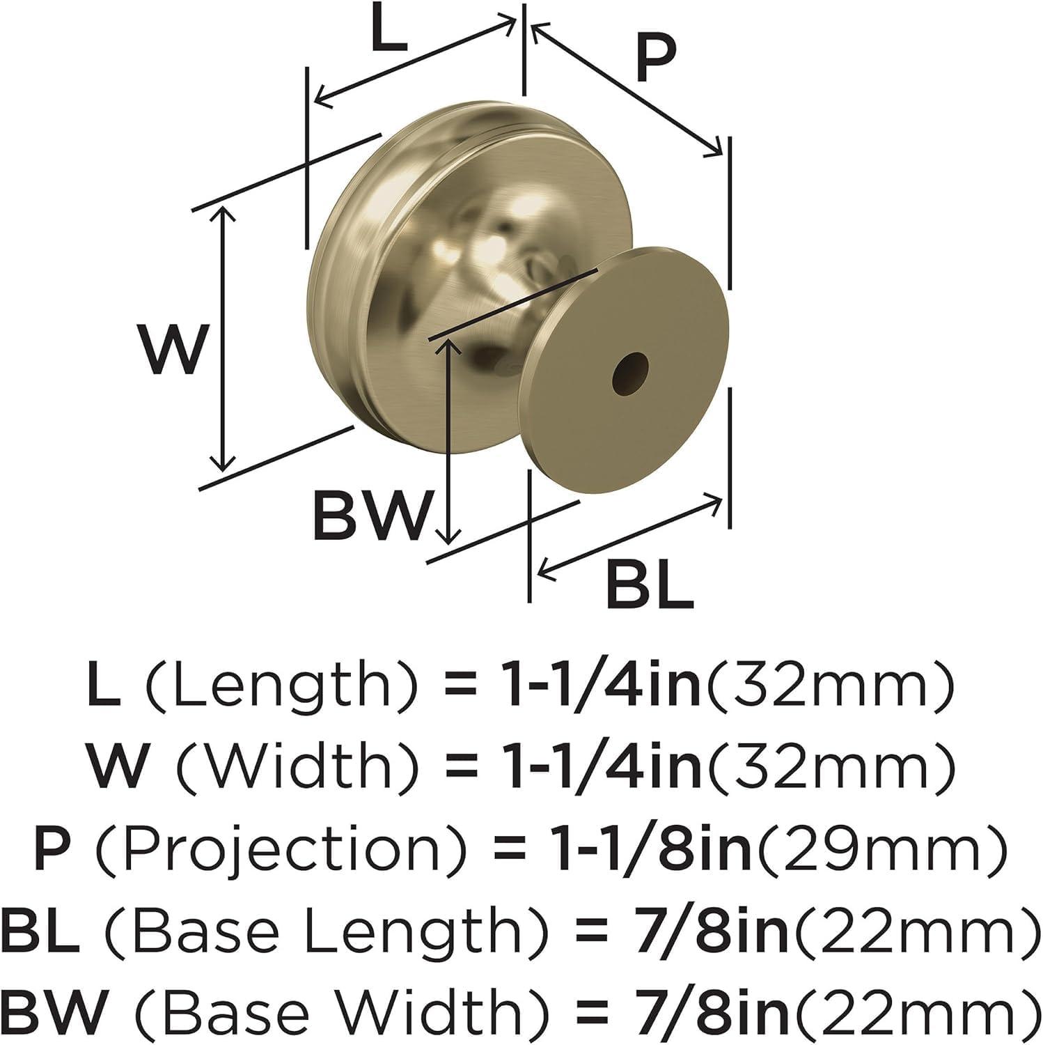 imageAmerock Cabinet Knob Oil Rubbed Bronze 114 inch 32 mm Diameter Renown 1 Pack Drawer Knob Cabinet HardwareGolden Champagne