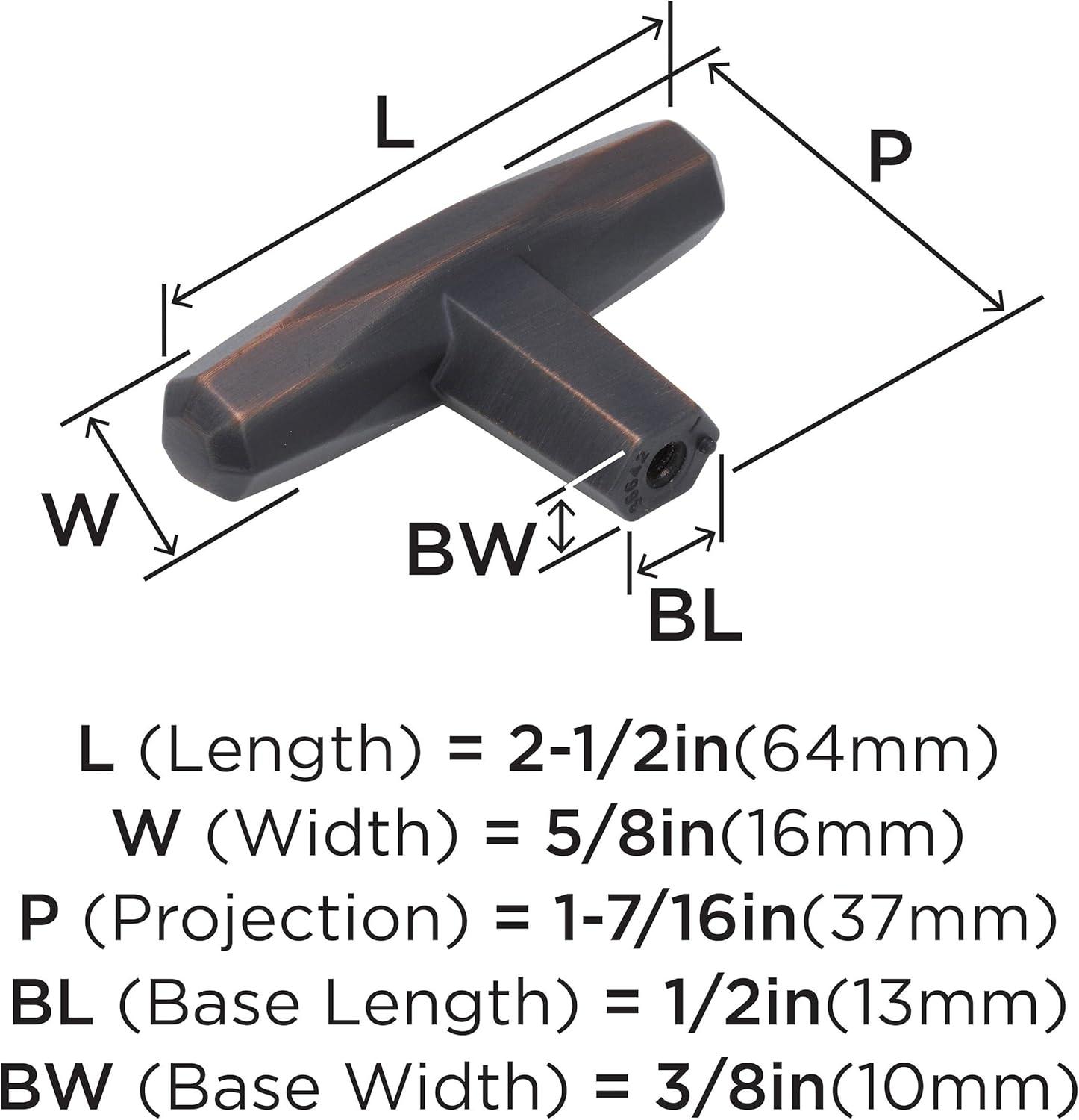 imageAmerock Cabinet Knob Oil Rubbed Bronze 212 inch 64 mm Length St Vincent 1 Pack Drawer Knob Cabinet HardwareOil Rubbed Bronze