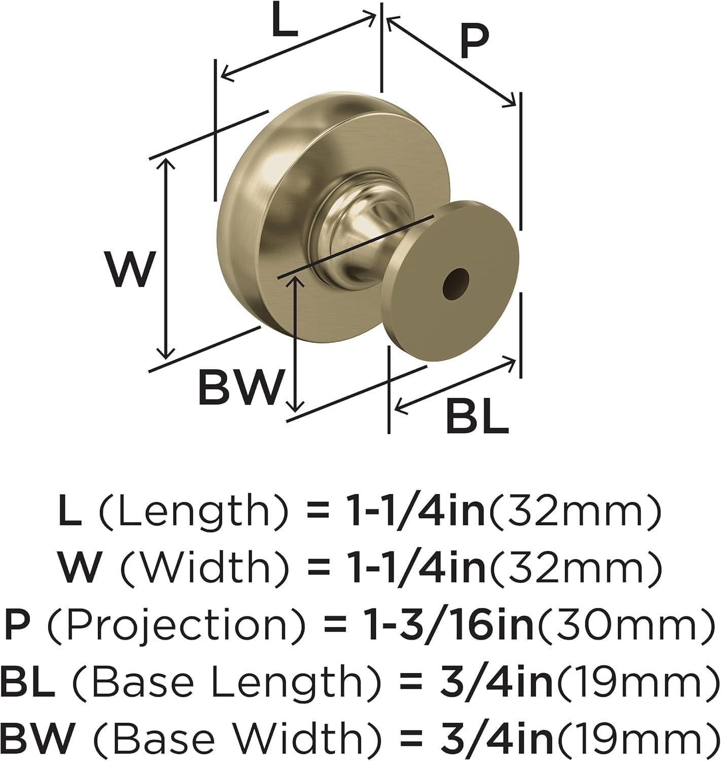 imageAmerock Cabinet Knob Polished Chrome 114 inch 32 mm Diameter Winsome 1 Pack Drawer Knob Cabinet HardwareGolden Champagne