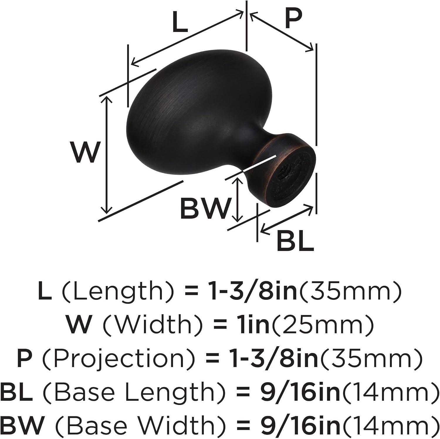imageAmerock Cabinet Knob Polished Chrome 138 inch 35 mm Length Vaile 1 Pack Drawer Knob Cabinet HardwareOil Rubbed Bronze