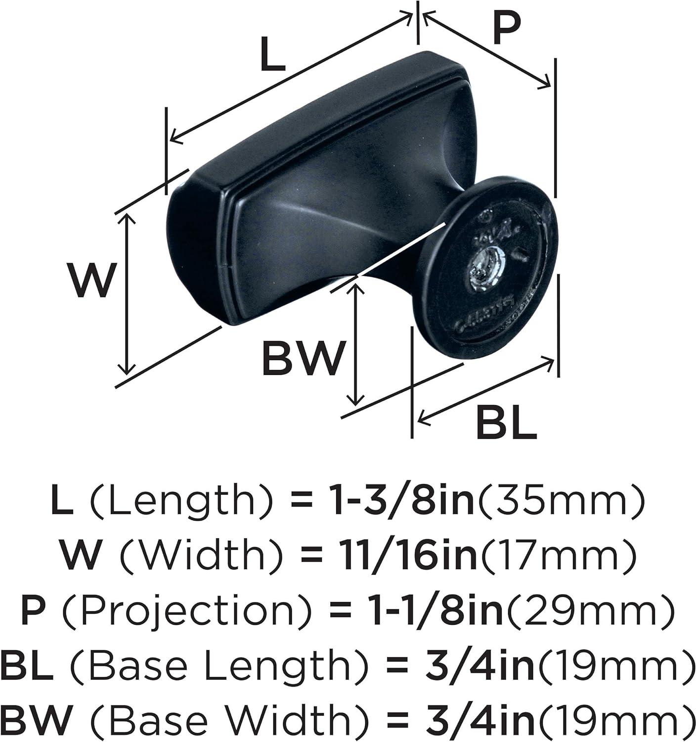 imageAmerock Cabinet Knob Satin Nickel 138 inch 35 mm Length Highland Ridge 1 Pack Drawer Knob Cabinet HardwareBlack Bronze