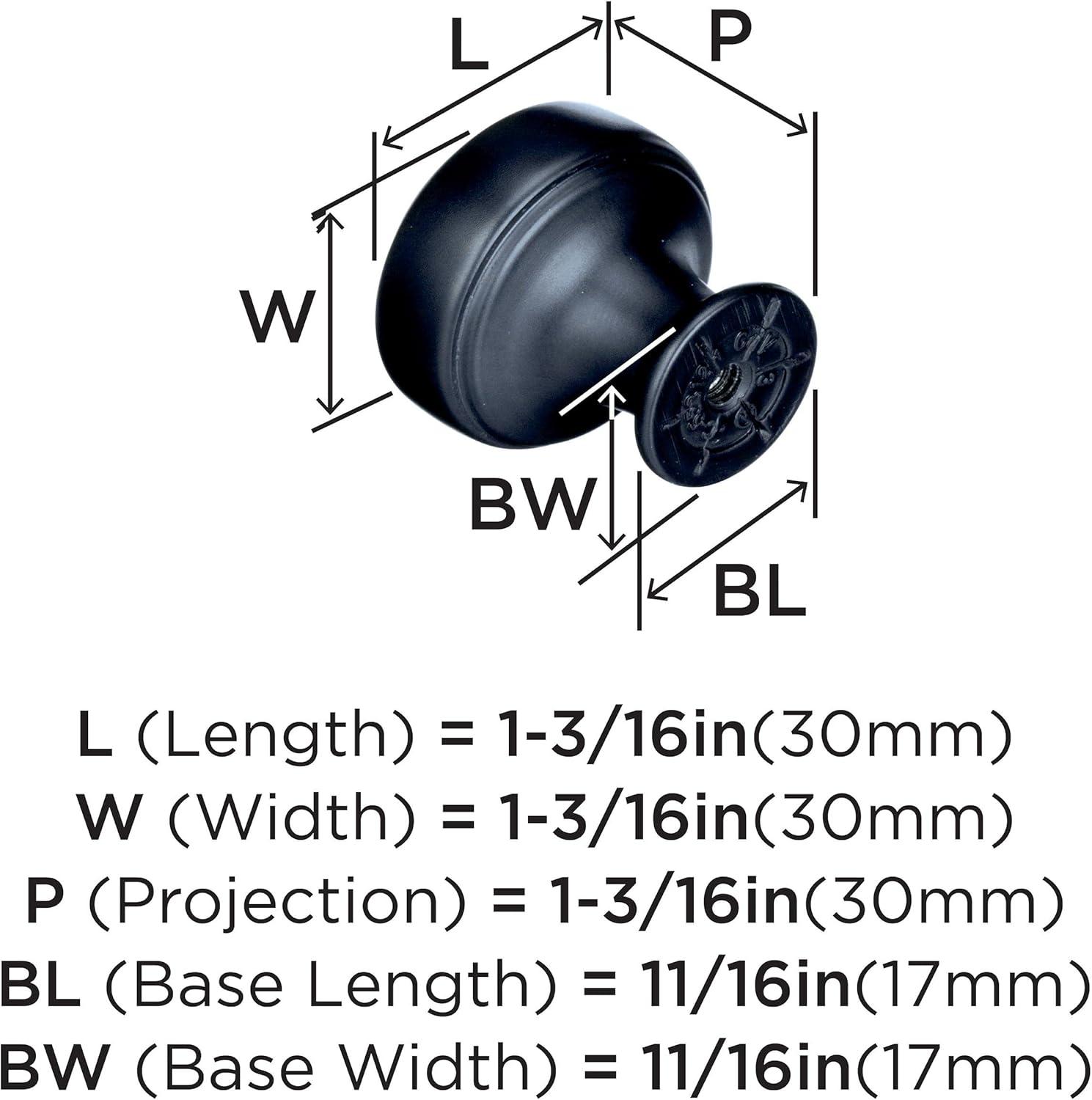 imageAmerock Cabinet Knob Satin Nickel 138 inch 35 mm Length Highland Ridge 1 Pack Drawer Knob Cabinet HardwareBlack Bronze