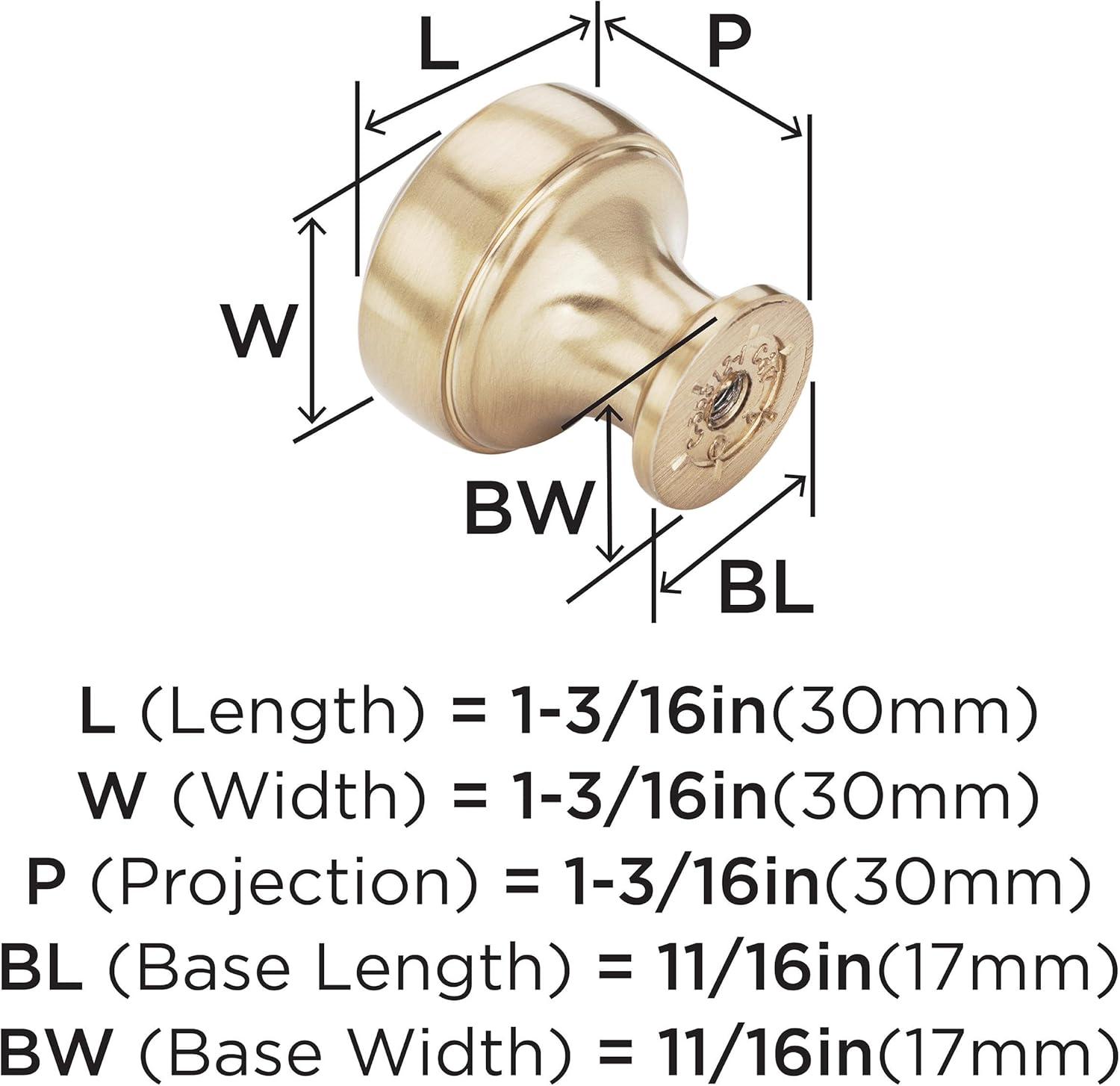 imageAmerock Cabinet Knob Satin Nickel 138 inch 35 mm Length Highland Ridge 1 Pack Drawer Knob Cabinet HardwareChampagne Bronze