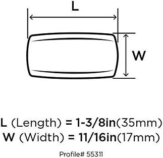 imageAmerock Cabinet Knob Satin Nickel 138 inch 35 mm Length Highland Ridge 1 Pack Drawer Knob Cabinet HardwarePolished Nickel