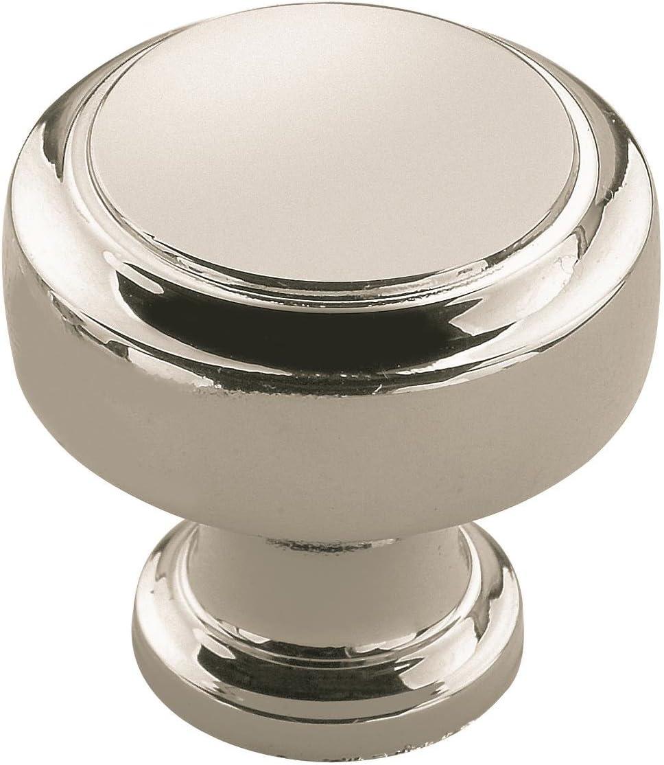 imageAmerock Cabinet Knob Satin Nickel 138 inch 35 mm Length Highland Ridge 1 Pack Drawer Knob Cabinet HardwarePolished Nickel