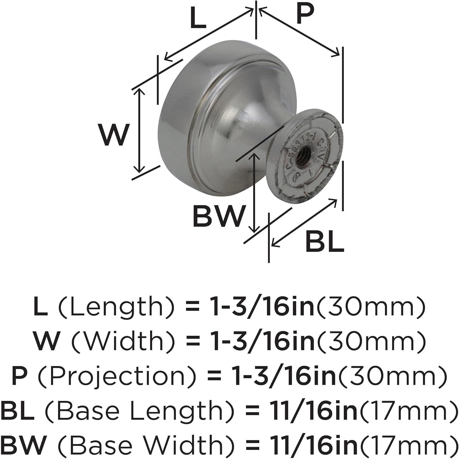 imageAmerock Cabinet Knob Satin Nickel 138 inch 35 mm Length Highland Ridge 1 Pack Drawer Knob Cabinet HardwareSatin Nickel
