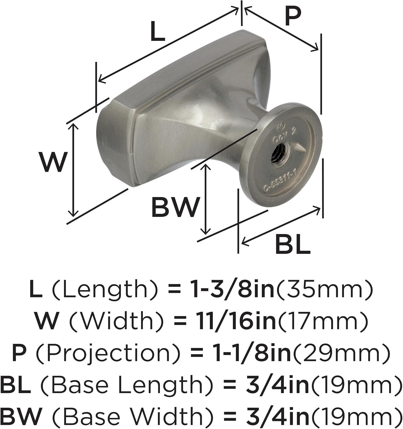 imageAmerock Cabinet Knob Satin Nickel 138 inch 35 mm Length Highland Ridge 1 Pack Drawer Knob Cabinet HardwareSatin Nickel