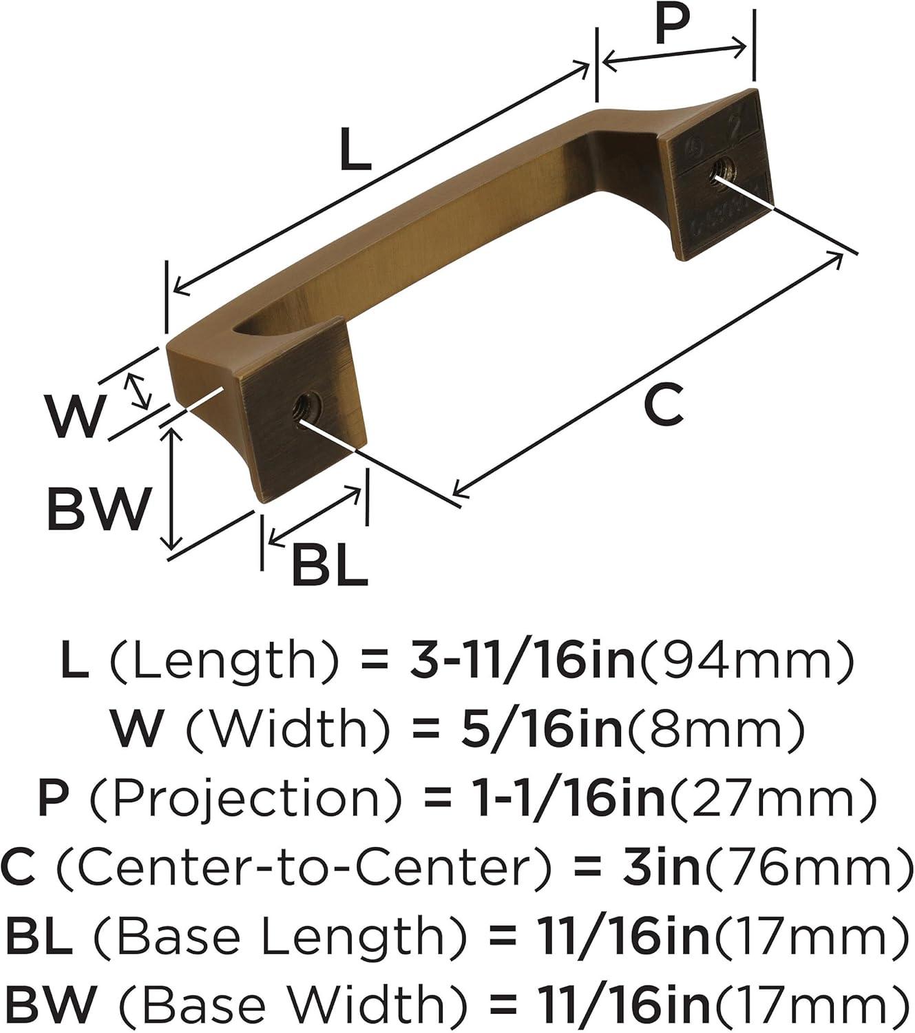 imageAmerock Cabinet Pull Black Bronze 334 inch 96 mm Center to Center Mulholland 1 Pack Drawer Pull Drawer Handle Cabinet HardwareGilded Bronze