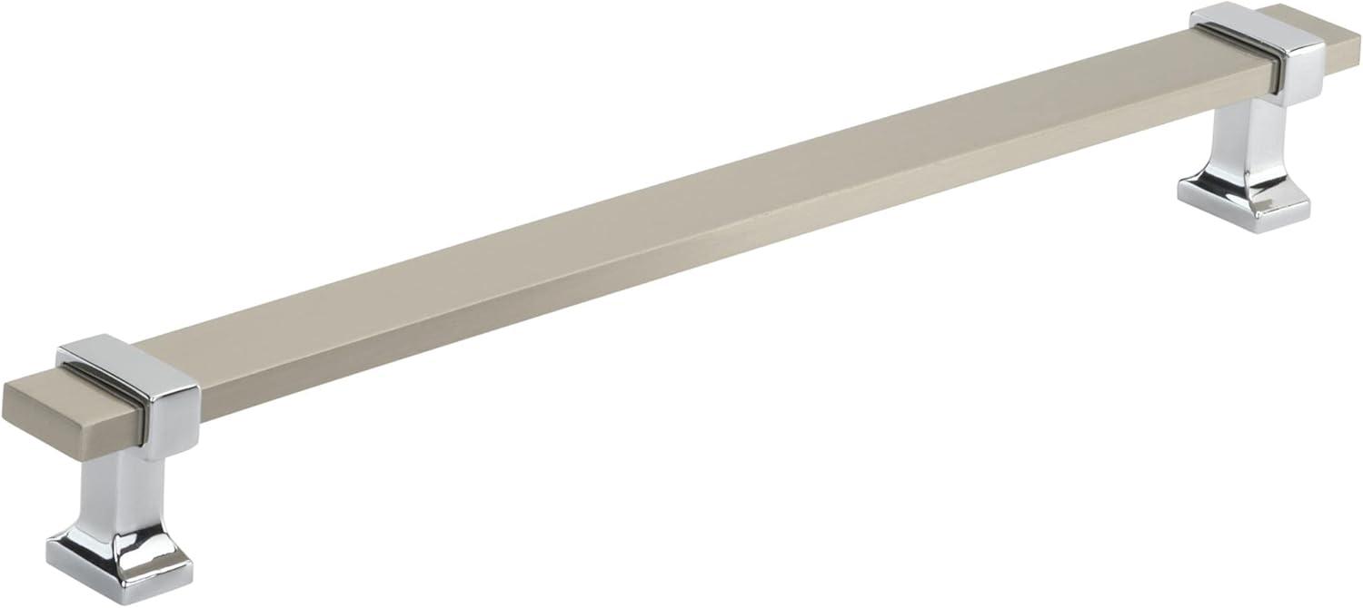 imageAmerock Cabinet Pull Brushed Matte BlackSatin Nickel 11516 inch 288 mm Center to Center Overton 1 Pack Drawer Pull Drawer Handle Cabinet HardwareSatin NickelPolished Chrome
