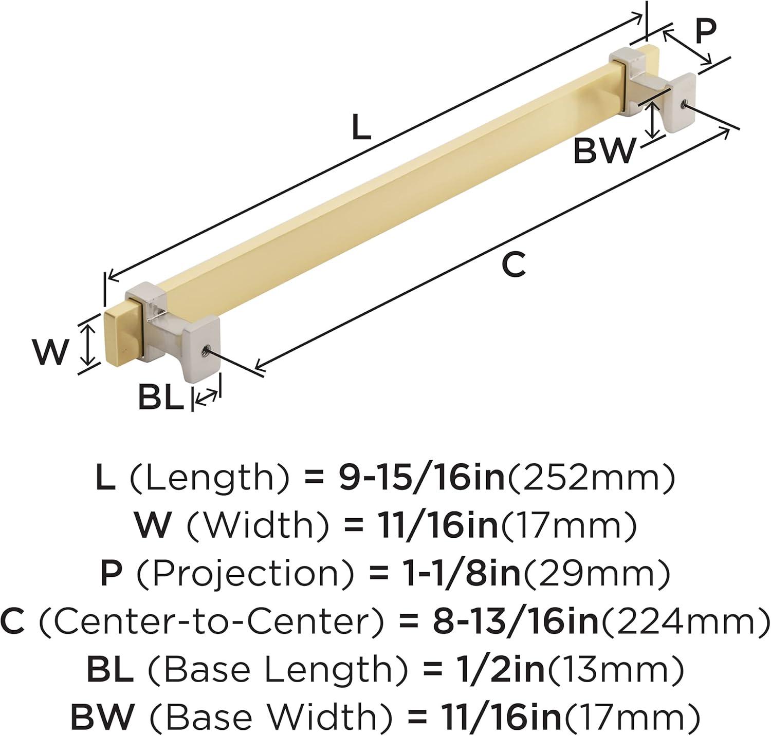 imageAmerock Cabinet Pull Brushed Matte BlackSatin Nickel 5116 inch 128 mm Center to Center Overton 1 Pack Drawer Pull Drawer Handle Cabinet HardwareBrushed GoldSatin Nickel