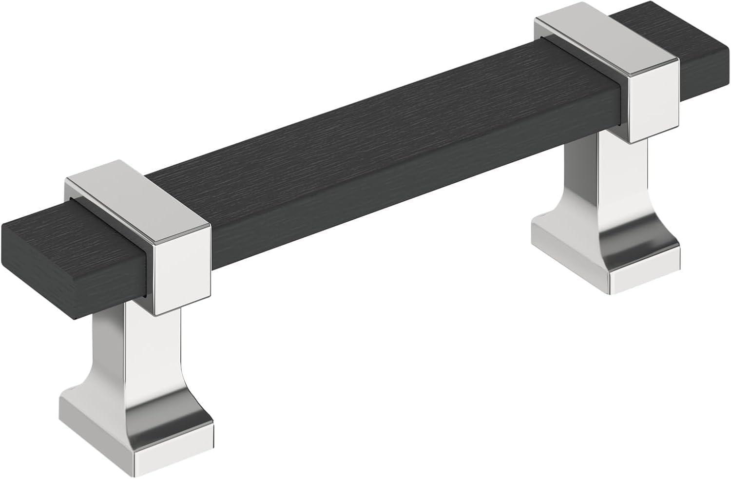 imageAmerock Cabinet Pull Brushed Matte BlackSatin Nickel 5116 inch 128 mm Center to Center Overton 1 Pack Drawer Pull Drawer Handle Cabinet HardwareBrushed Matte BlackPolished Chrome