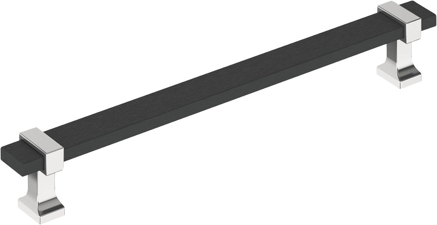 imageAmerock Cabinet Pull Brushed Matte BlackSatin Nickel 5116 inch 128 mm Center to Center Overton 1 Pack Drawer Pull Drawer Handle Cabinet HardwareBrushed Matte BlackPolished Chrome