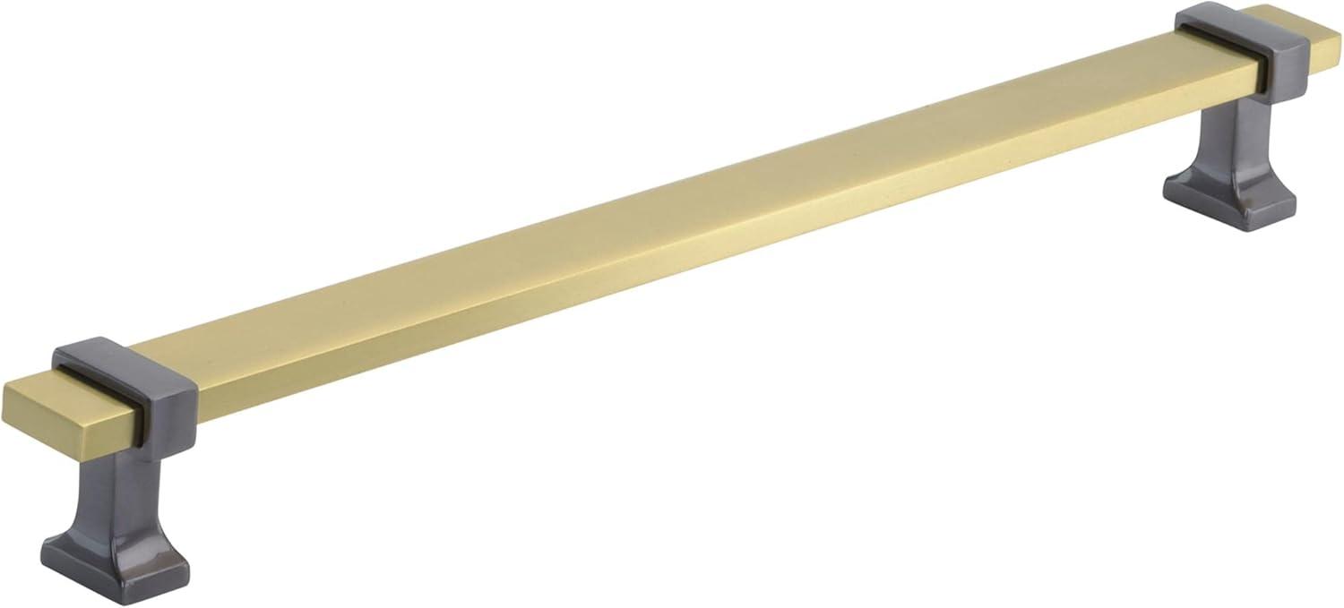 imageAmerock Cabinet Pull Brushed Matte BlackSatin Nickel 5116 inch 128 mm Center to Center Overton 1 Pack Drawer Pull Drawer Handle Cabinet HardwareBrushed GoldBlack Chrome