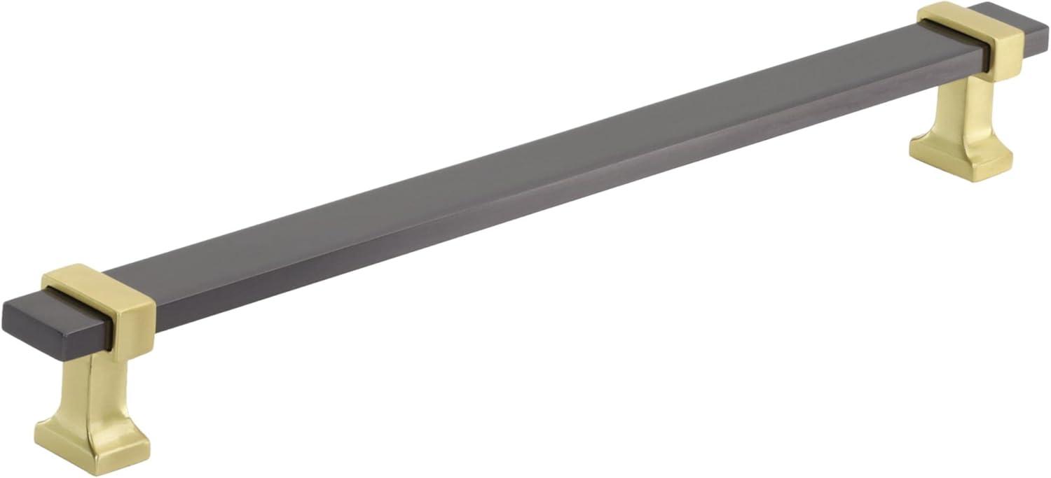 imageAmerock Cabinet Pull Brushed Matte BlackSatin Nickel 5116 inch 128 mm Center to Center Overton 1 Pack Drawer Pull Drawer Handle Cabinet HardwareBlack ChromeBrushed Gold