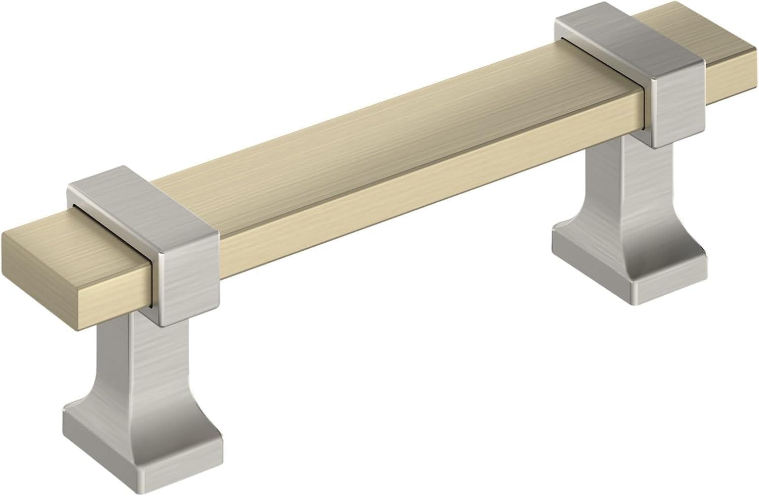 imageAmerock Cabinet Pull Brushed Matte BlackSatin Nickel 5116 inch 128 mm Center to Center Overton 1 Pack Drawer Pull Drawer Handle Cabinet HardwareGolden ChampagneSatin Nickel