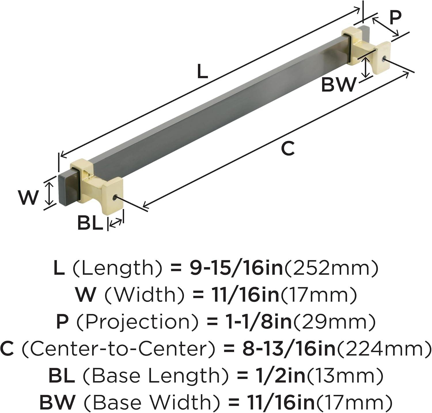 imageAmerock Cabinet Pull Brushed Matte BlackSatin Nickel 5116 inch 128 mm Center to Center Overton 1 Pack Drawer Pull Drawer Handle Cabinet HardwareBlack ChromeBrushed Gold