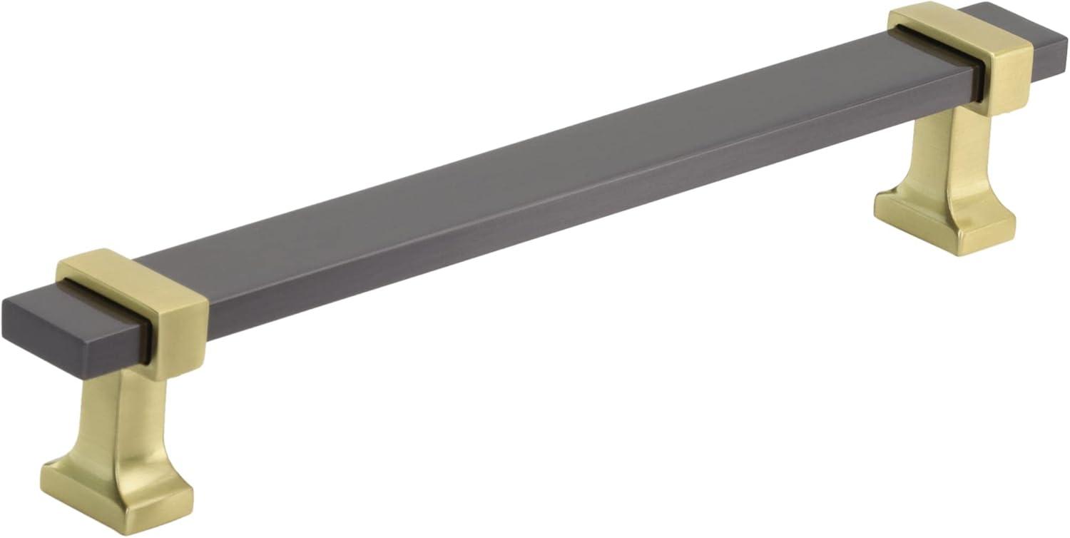 imageAmerock Cabinet Pull Brushed Matte BlackSatin Nickel 5116 inch 128 mm Center to Center Overton 1 Pack Drawer Pull Drawer Handle Cabinet HardwareBlack ChromeBrushed Gold