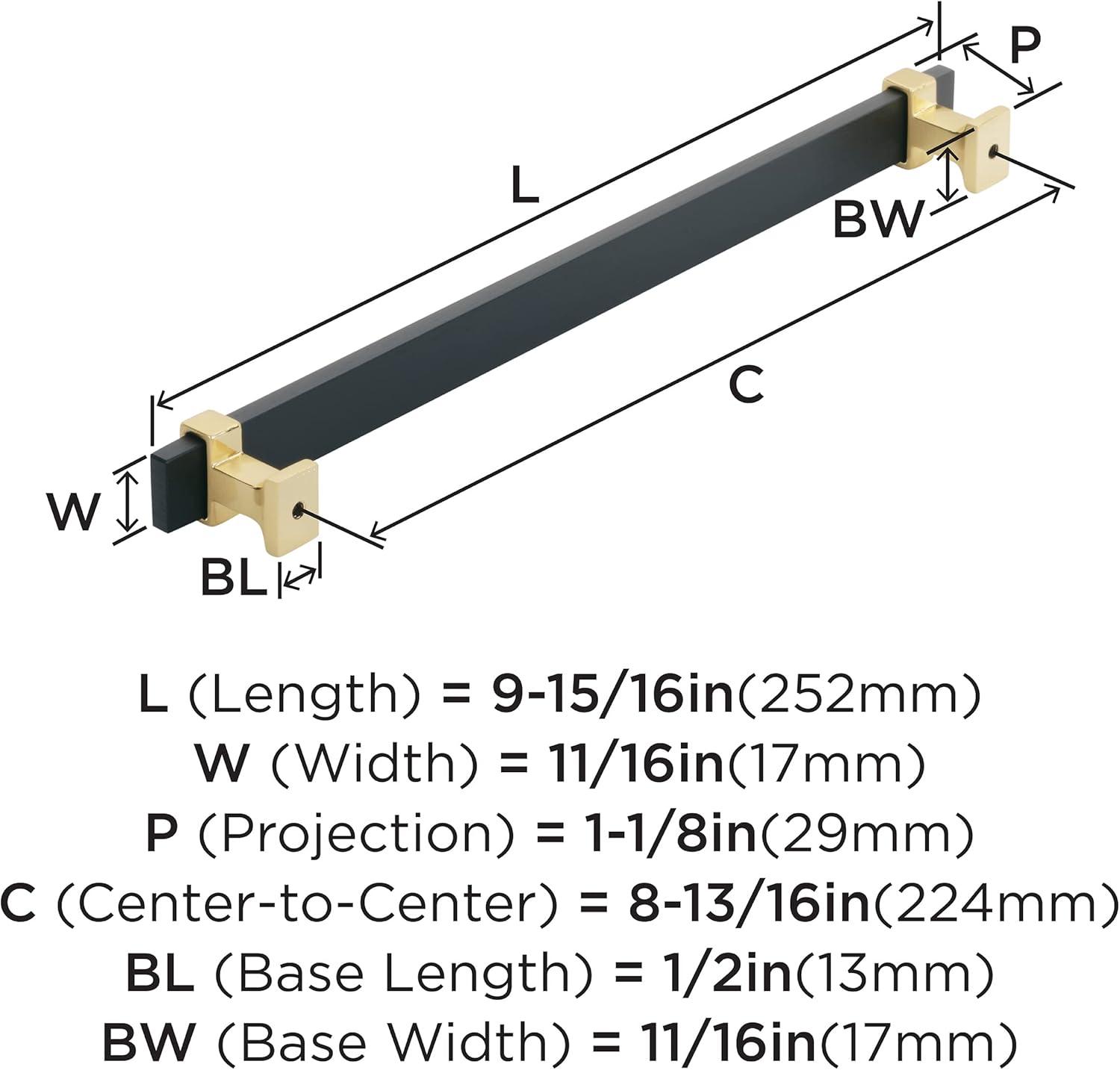 imageAmerock Cabinet Pull Brushed Matte BlackSatin Nickel 5116 inch 128 mm Center to Center Overton 1 Pack Drawer Pull Drawer Handle Cabinet HardwareBrushed Matte BlackBrushed Gold