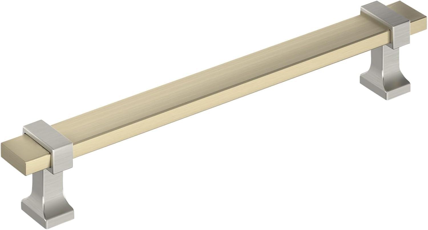 imageAmerock Cabinet Pull Brushed Matte BlackSatin Nickel 5116 inch 128 mm Center to Center Overton 1 Pack Drawer Pull Drawer Handle Cabinet HardwareGolden ChampagneSatin Nickel